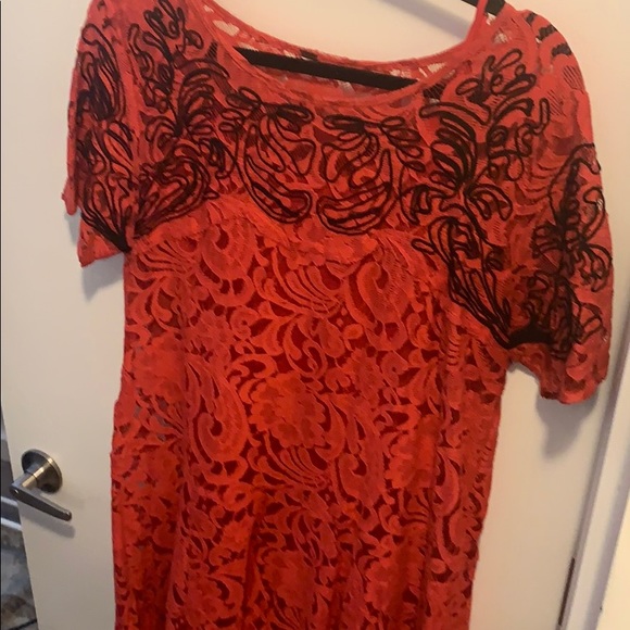 Flirty Boho Free People lace/appliqué dress - Picture 4 of 8